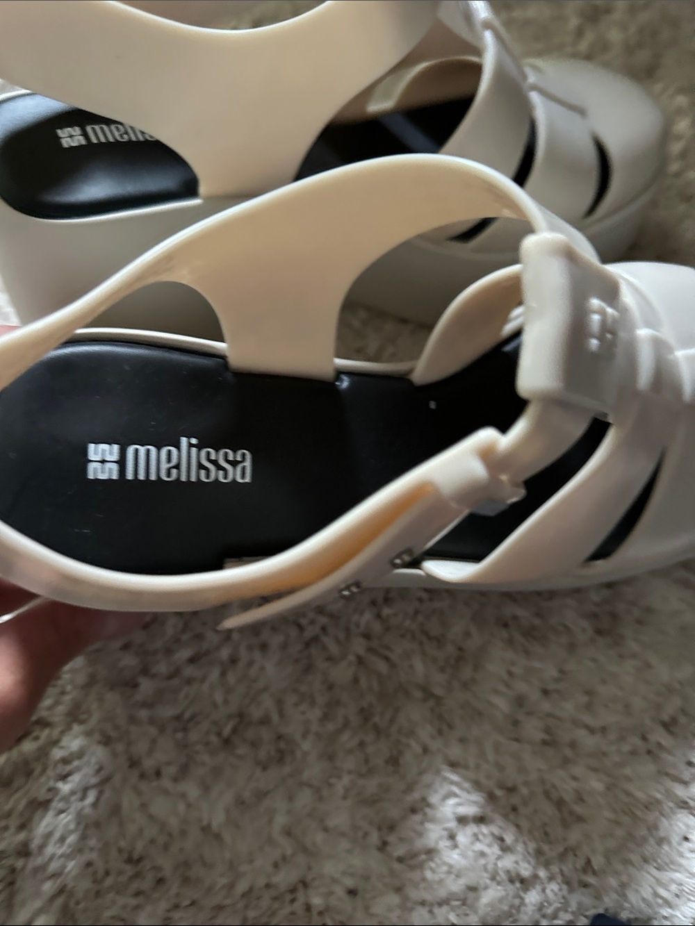 Melissa Cream Platform Jelly Caged Sandals - Picture 2 of 6